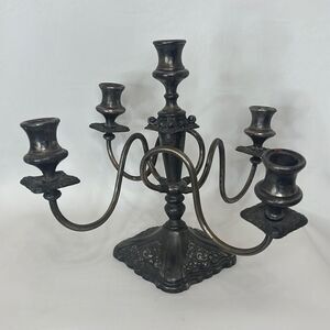 Reed & Barton 718 Candelabra Silver Plate Hollowware Ornate 4 Weighs 3lbs 4.5 Oz